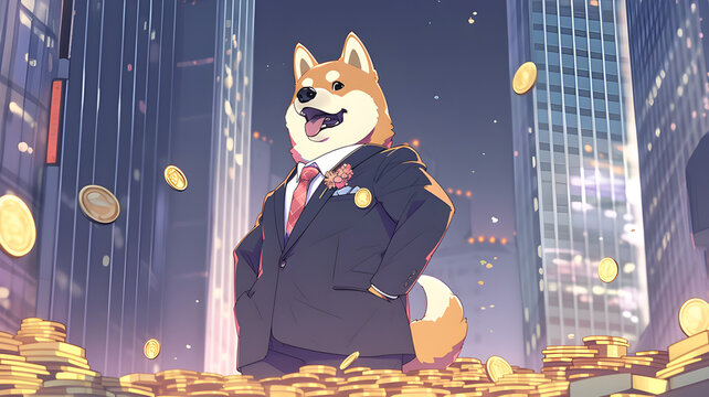 Shiba Inu crypto Dogecoin DOGE SHIB finance AI Generated