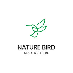 nature bird creative logo design