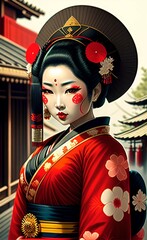 geisha in kimono