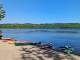 Kayaks at the beach