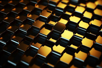 Obraz premium abstract gold background with hexagons 