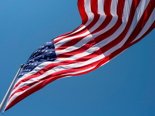 American Flag on Windy Day 500