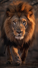 Fototapeta na wymiar Portrait of Male lion