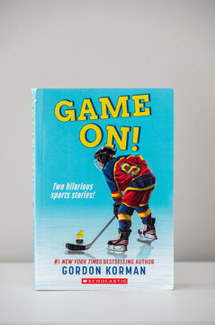 Calgary, Alberta - June 17, 2023: Cover of Gordon Korman's Game On.