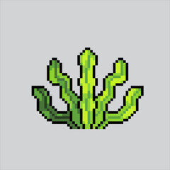 Pixel art illustration Seaweed. Pixelated Seaweed. Green Seaweed icon pixelated
for the pixel art game and icon for website and video game. old school retro.