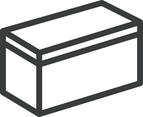 ミニミニ線画飲食物イラスト　カステラ