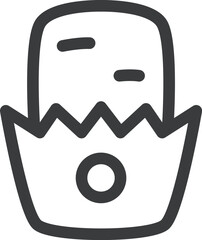 ミニミニ線画飲食物イラスト　チキン