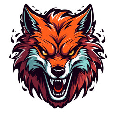 Wolf mascot sport logo design. Wolf animal mascot head vector illustration logo. Tiger head emblem design for eSports team. Character for sport and gaming logo concept. White background.