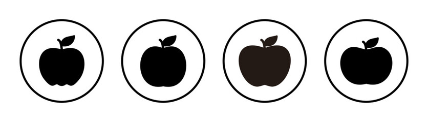 Apple icon set illustration. Apple sign and symbols for web design.
