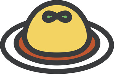 ミニミニカラー飲食物イラスト　天津丼