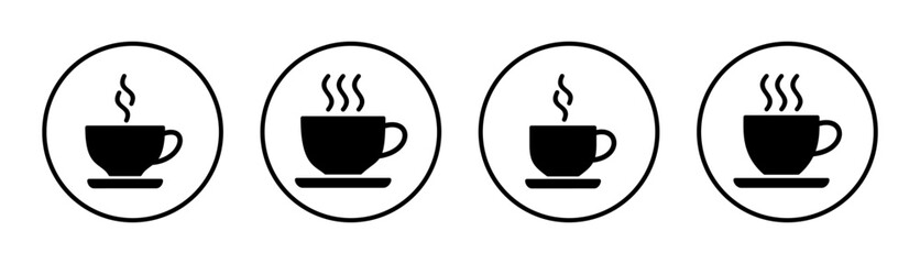 coffee cup icon set illustration. cup a coffee sign and symbol
