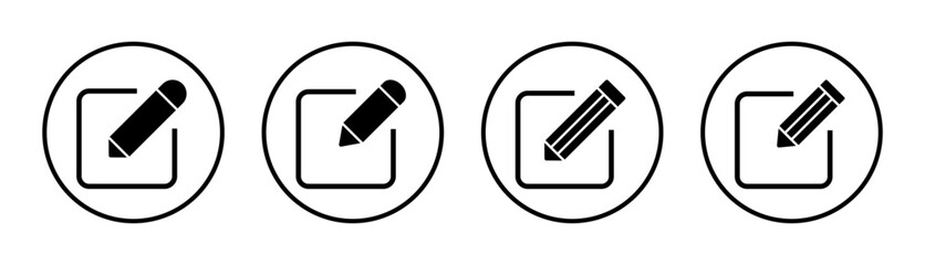 Edit icon set illustration. edit document sign and symbol. edit text icon. pencil. sign up