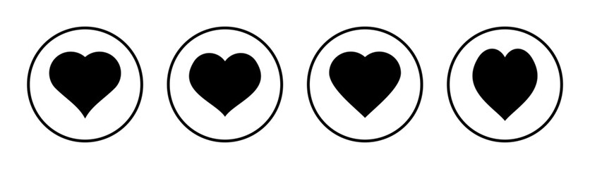 Love icon set illustration. Heart sign and symbol. Like icon vector.