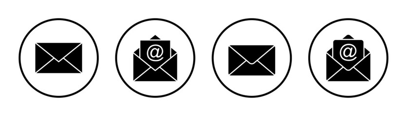 Mail icon set illustration. email sign and symbol. E-mail icon. Envelope icon