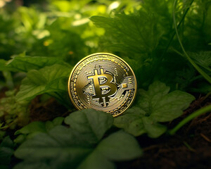 Bitcoin is green and growing in the wild. Eco friendly Bitcoin.