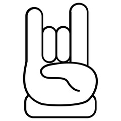 metal and punk hand gesture