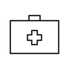First aid box icon. medical bag icon, simple design, perfect for all project. Vector illustration. Stock image.