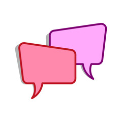Chat bubble. Talk chat icon. Vector illustration. stock image.