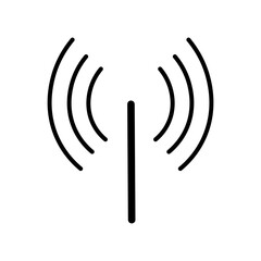 WiFi icon. communication antenna. symbol for the computer and mobile phone numbers, web site, laptop. Vector illustration. Stock image.
