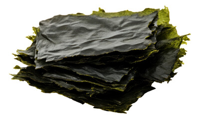 Sheet of dried seaweed isolated.