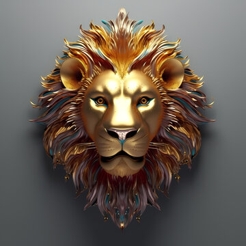 lion head made of gold