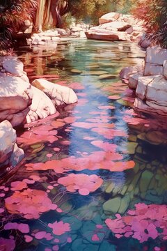 Pink Autumn Creek