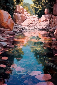 Pink Autumn Creek