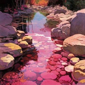 Pink Autumn Creek