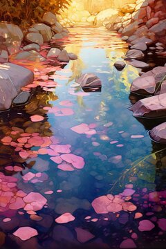 Pink Autumn Creek
