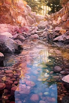 Pink Autumn Creek