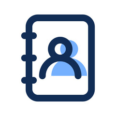 phone book filled line icon
