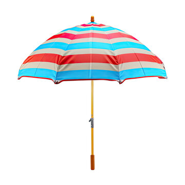 beach umbrella isolated on a transparent background, generative ai