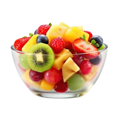 Fotobehang fruit salad isolated on a transparent background, generative ai © Perfect PNG