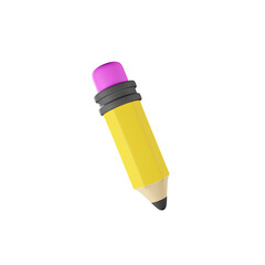 PENCIL 3D RENDER ISOLATED IMAGES