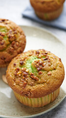 pistachio muffins healthy