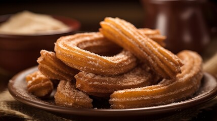 Fototapeta na wymiar Churros: Irresistible Mexican Sweet Treat