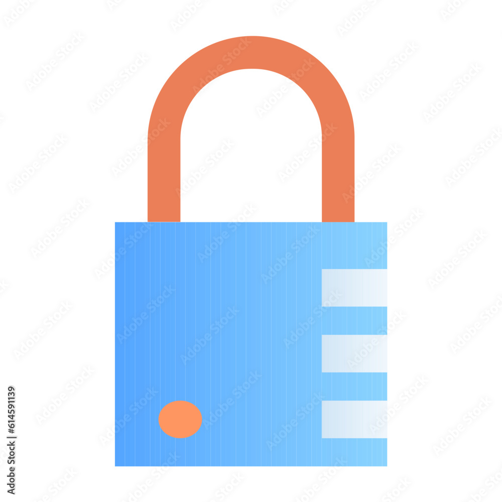 Poster padlock icon: a visual depiction of a padlock, typically used to symbolize security, privacy, or the