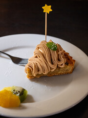 	モンブランタルトケーキ