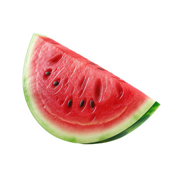 watermelon slice isolated on a transparent background, generative ai