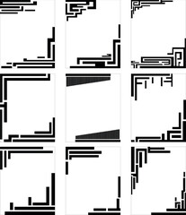 Simple black silhouette frame. The aspect ratio is four to five.