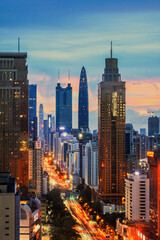 Shenzhen city skyline at night
