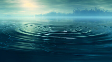 Fototapeta premium Generative AI, Ripples of Tranquility