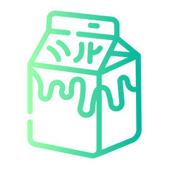 milk Line Gradient Icon
