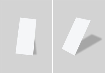 Dl flyer rack card blank paper mockup
