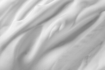Fototapeta premium Texture of white shaving foam as background, top view