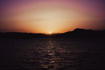 瀬戸内海の夕日