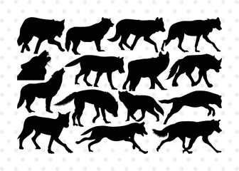 Wolf Silhouette, Wolf SVG, Growling Wolf Svg, Howling Wolf Svg, Wolf Head Svg, Wolves Svg, Wolf Bundle, SB00332