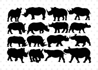 Rhinos Silhouette, Rhinos SVG, Rhinos Sale Svg, Rhino Svg, Rhinoceros Svg, Safari Animal Svg, Rhinos Bundle, SB00310