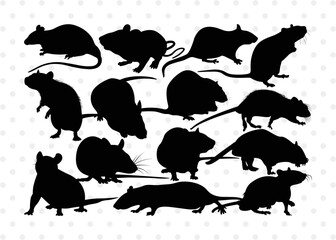 Rat Silhouette, Rat SVG, Field Mouse Svg, Mouse Svg, Mice Svg, Rats Svg, Rat Bundle, SB00309
