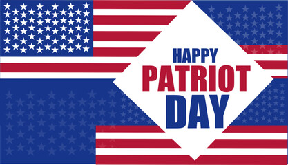 happy patriot day vector illustration, suitable for web banner poster or card campaign